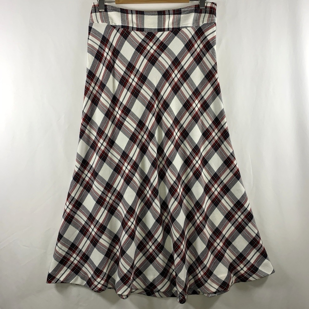 Y2K Preppy Bias Tartan Plaid Maxi Skirt Size 8 Old Money Academia Heritage Ivy